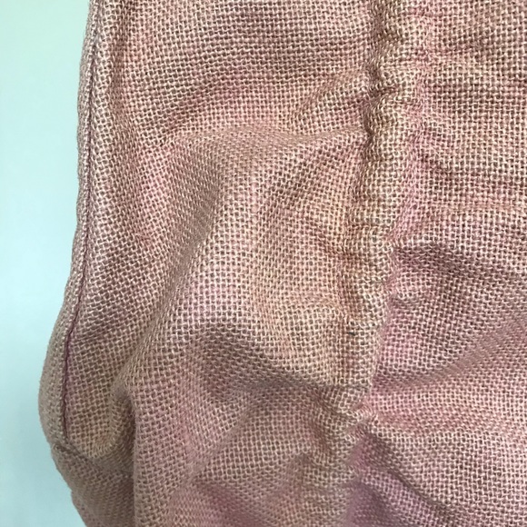 Roxy tote beach burlap style rope handle pink - Picture 5 of 9